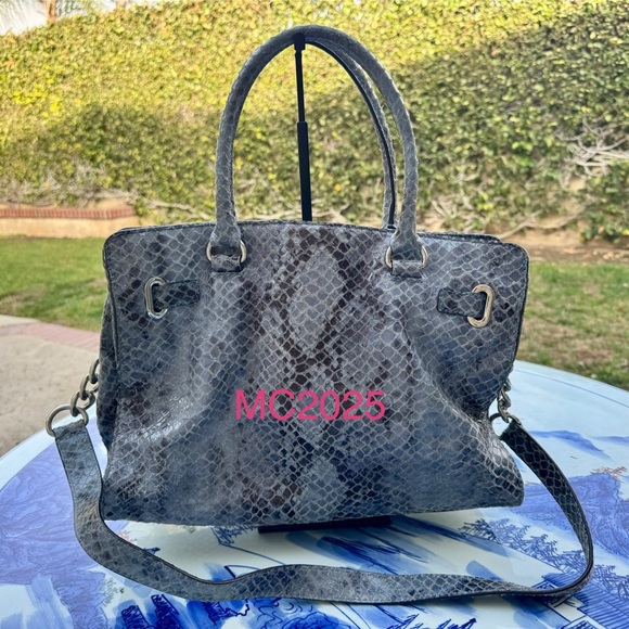 Michael Kors Hamilton Python Satchel - Picture 2 of 11